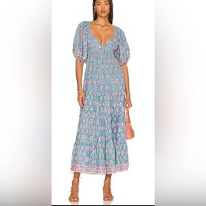 SAYLOR Floral Blue and Pink Maxi Dress